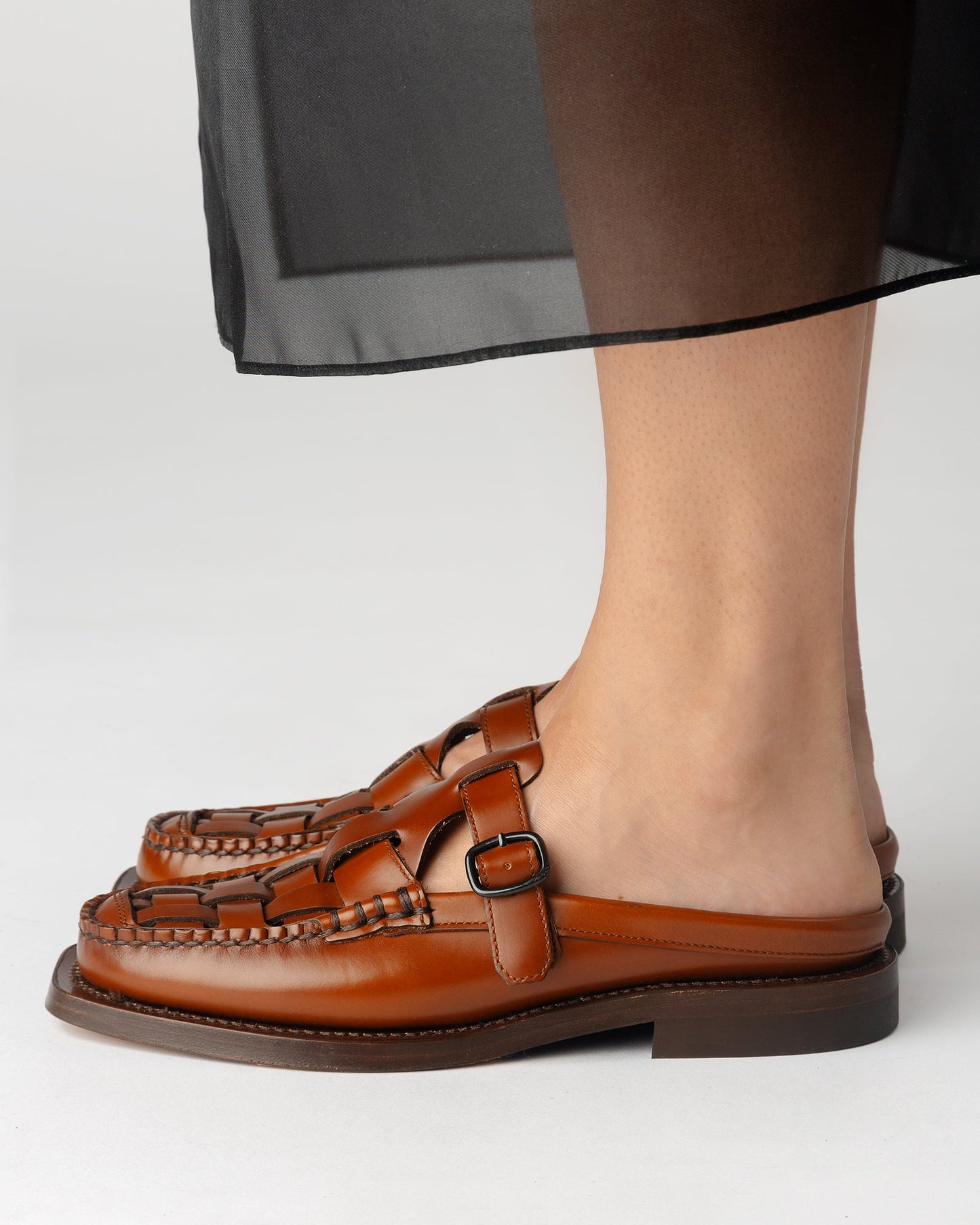 BONELL - Woven T-bar Mule Loafer - Hereu Women