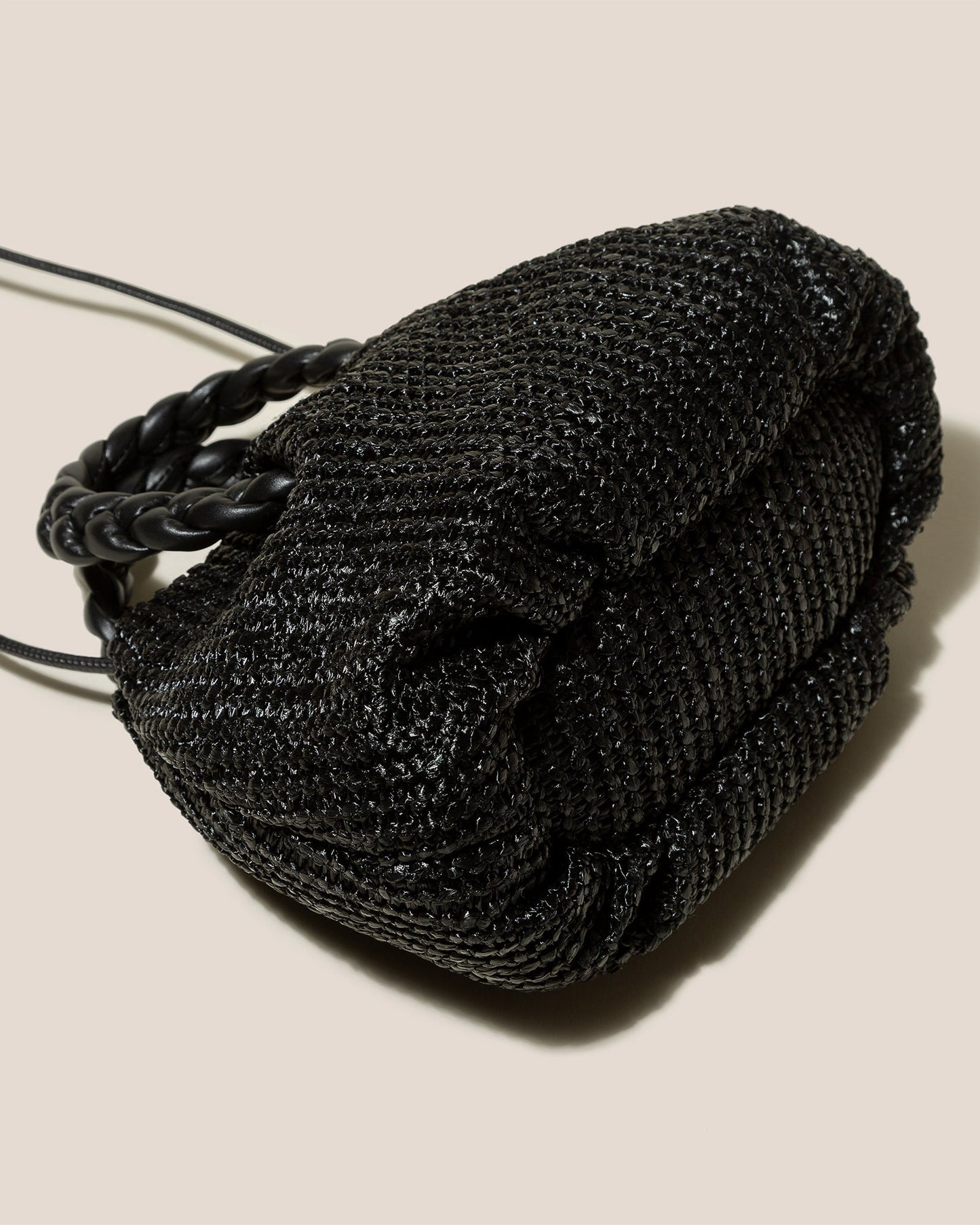 BOMBON M RAFFIA - Medium Plaited-handle Raffia Handbag - Hereu Women