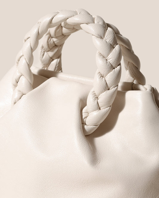 BOMBON SUPPLE SHINY - Plaited-handle Leather Handbag - Hereu Women