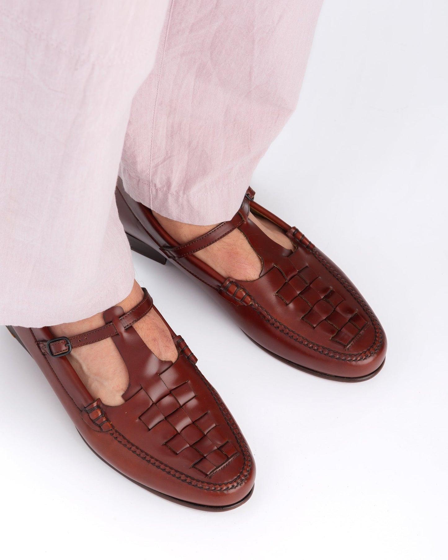 MAQUEDA - Interwoven T-Bar Loafer - Hereu Men