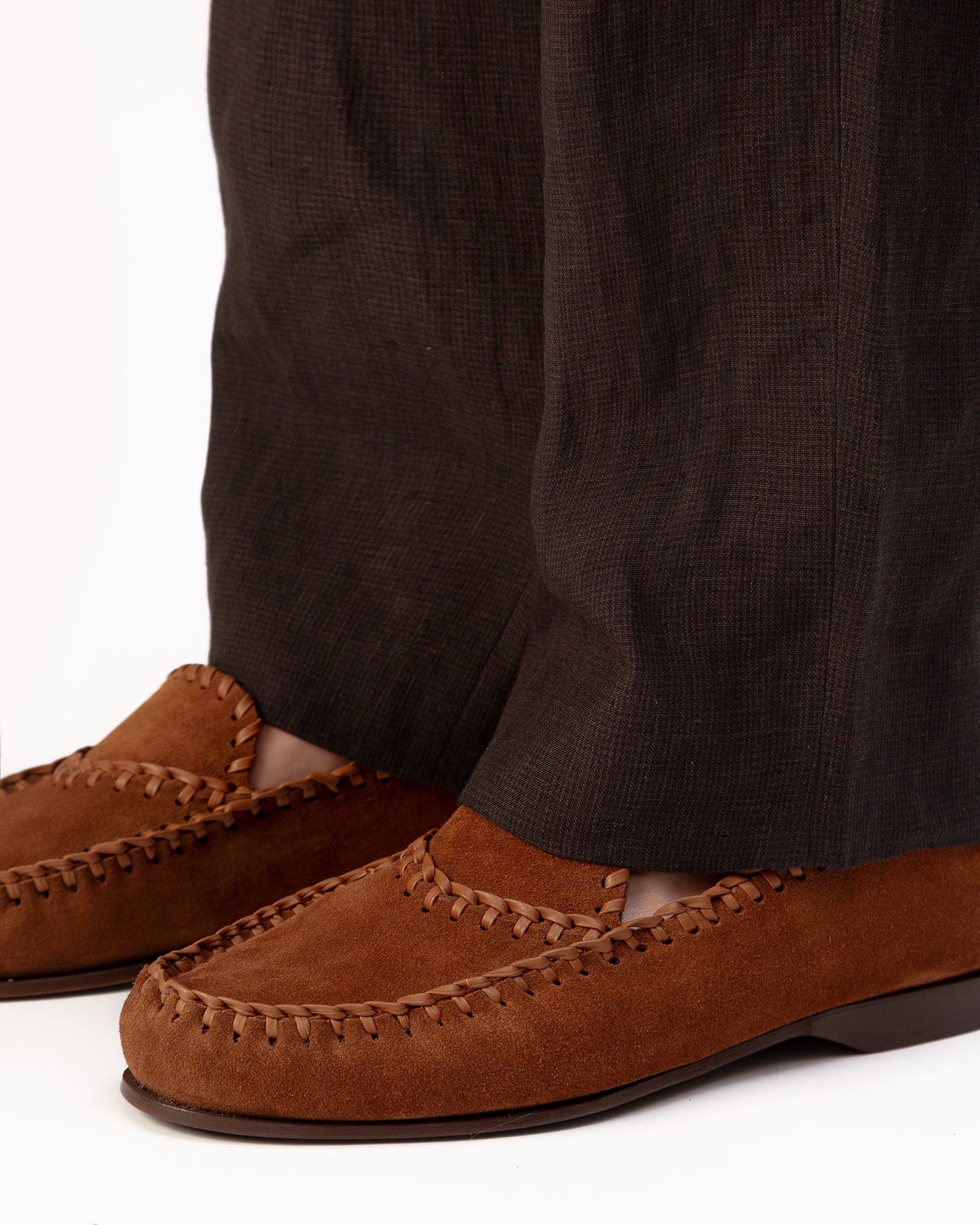SASTRE SUEDE - Braided Seams Slip-on Loafer - Hereu Men