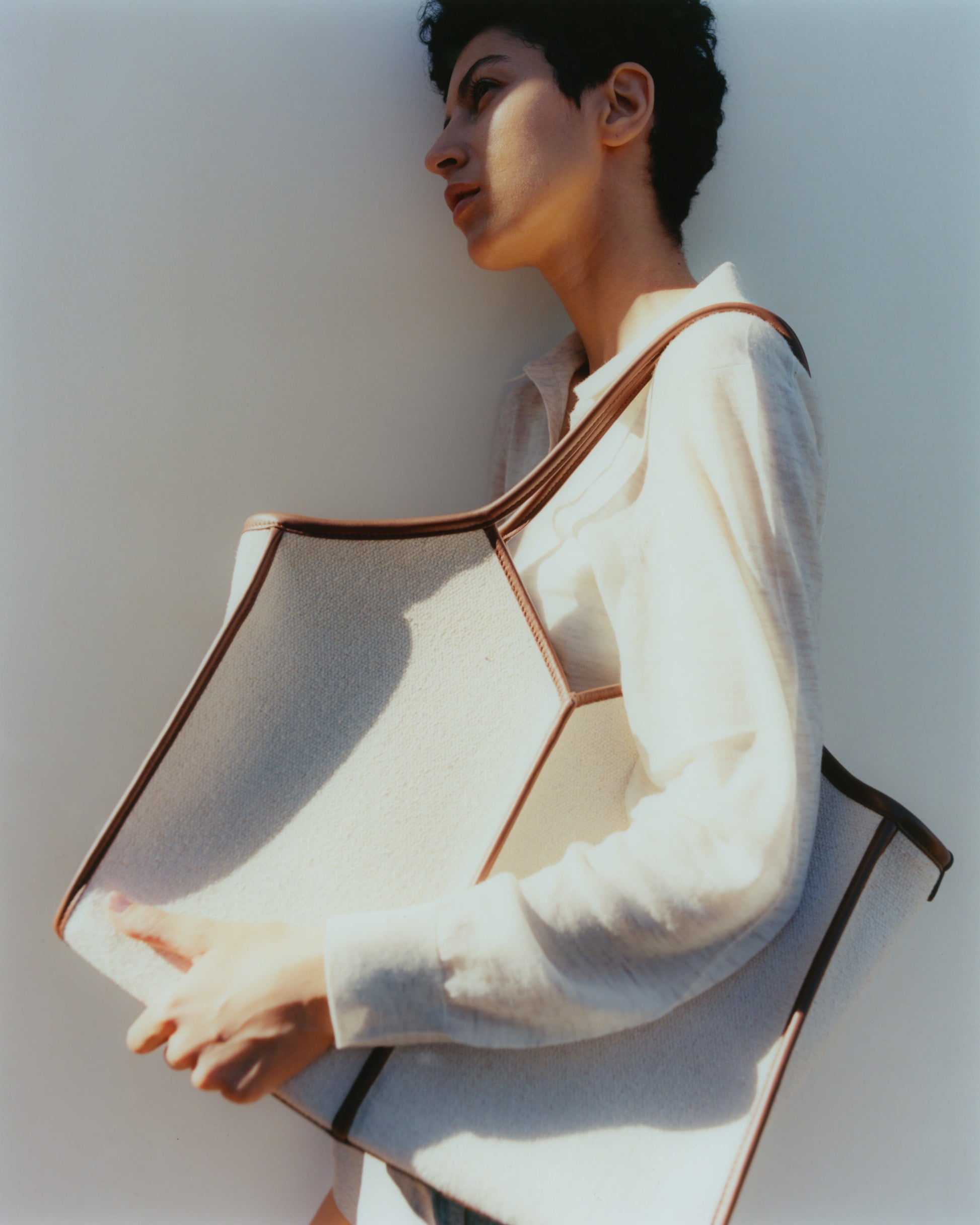 CALELLA SQUARED MEDIUM CANVAS - Leather-trimmed Tote Bag - Hereu Men|Women