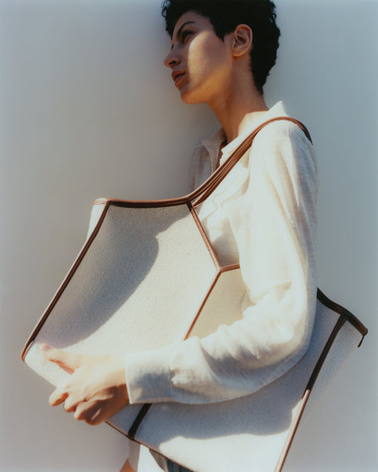 CALELLA SQUARED MEDIUM CANVAS - Leather-trimmed Tote Bag - Hereu Men|Women
