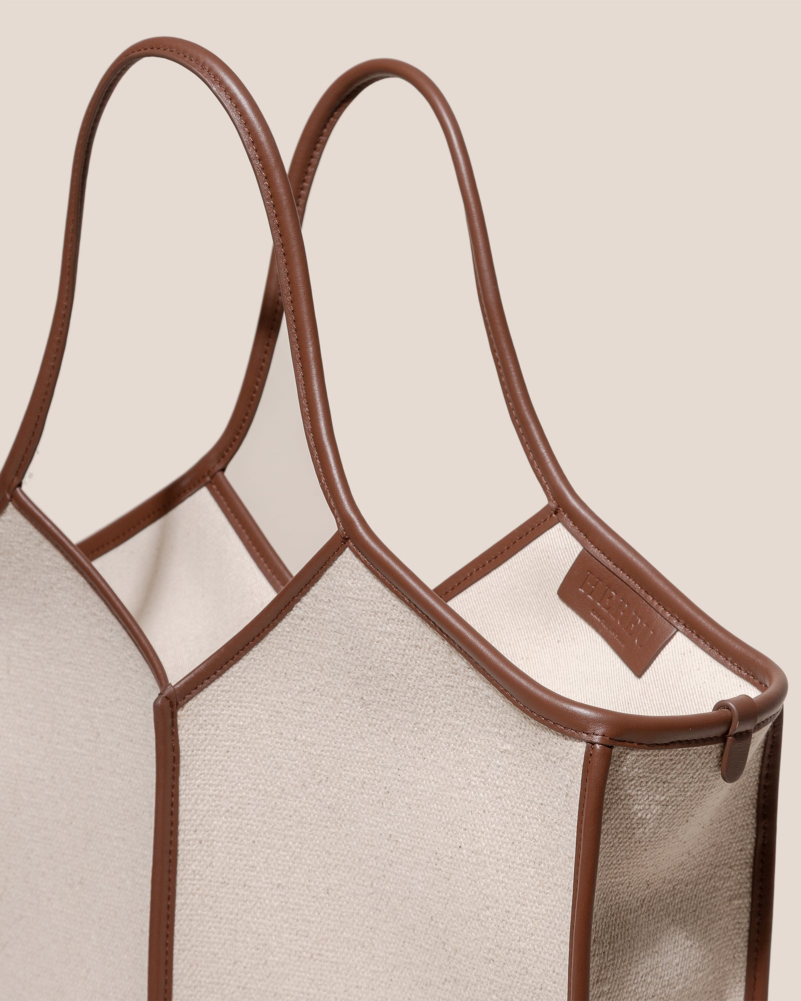 CALELLA SQUARED MEDIUM CANVAS - Leather-trimmed Tote Bag - Hereu Men|Women