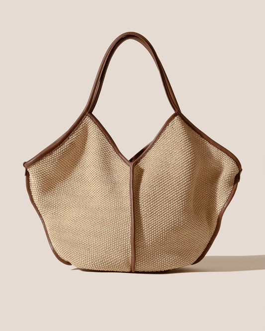 CALELLA SOFT RAFFIA - Leather-trimmed Tote Bag - Hereu Men|Women