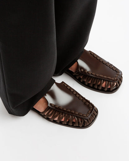 ALARO - Square-Toe T-bar Sandal - Hereu Women
