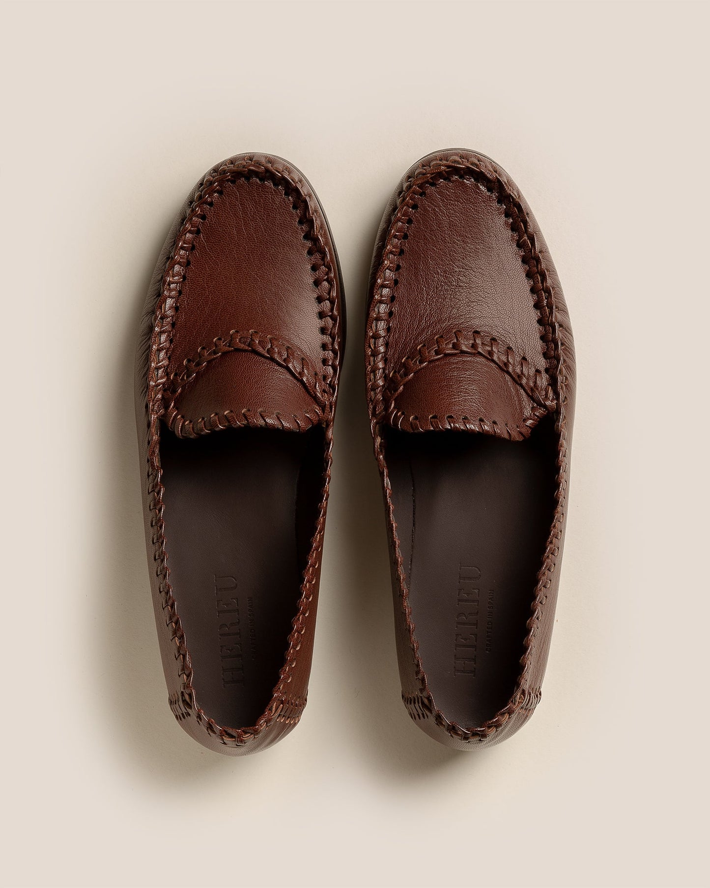 SASTRE SUPPLE SHINY - Braided Seam Slip-On Loafer - Hereu Women
