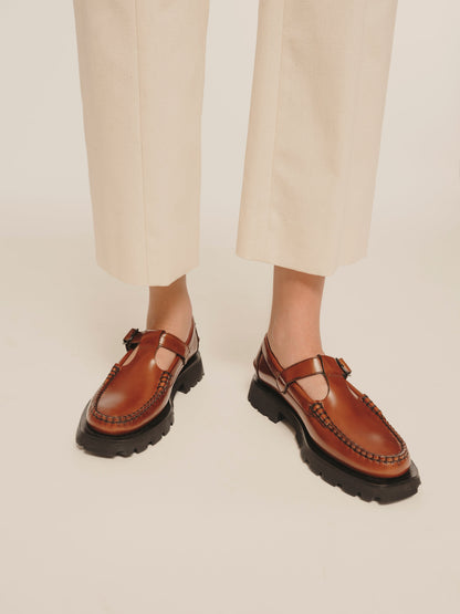 ALBER SPORT - Tread Sole T-Bar Loafer - Hereu Women