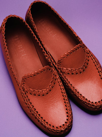 SASTRE SUPPLE SHINY - Braided Seam Slip-On Loafer - Hereu Women
