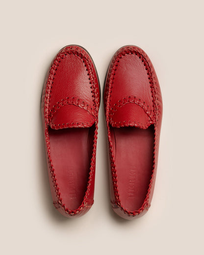 SASTRE SUPPLE SHINY - Braided Seam Slip-On Loafer - Hereu Women