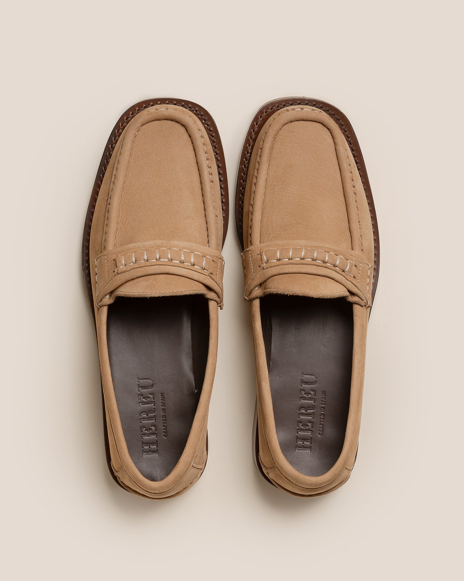 BORADA BORDON NUBUCK - Slip-on Moc Toe Loafer - Hereu Women