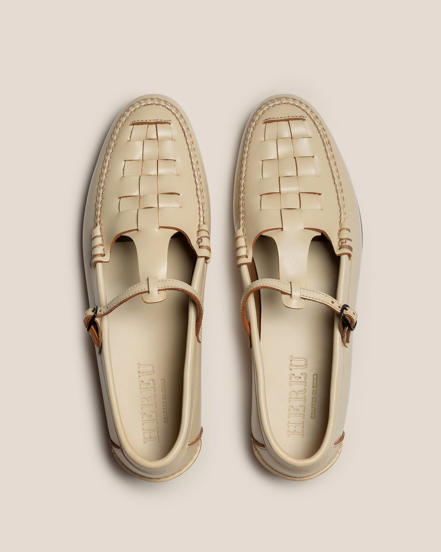 MAQUEDA - Interwoven T-Bar Loafer - Hereu Women