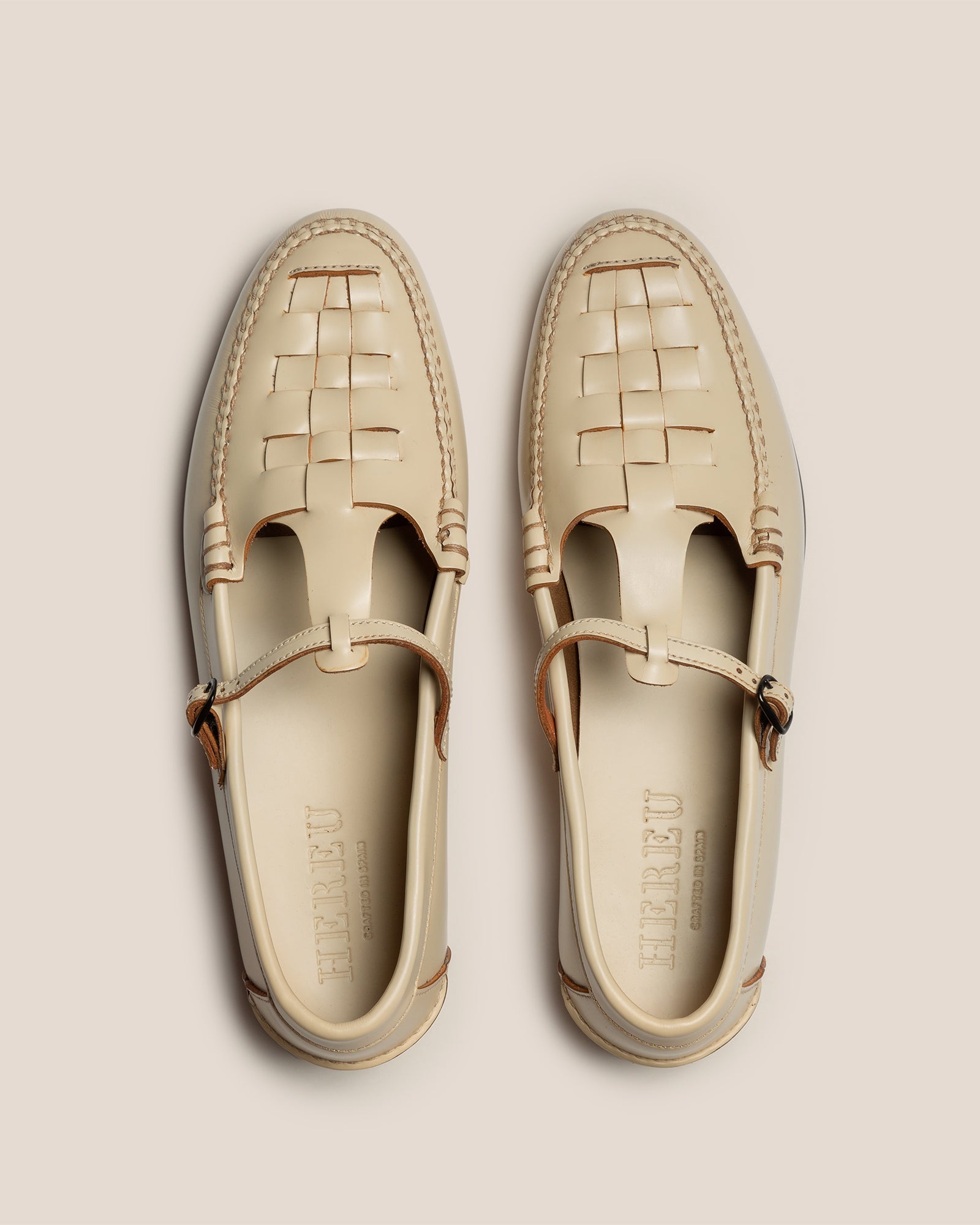 MAQUEDA - Interwoven T-Bar Loafer - Hereu Women