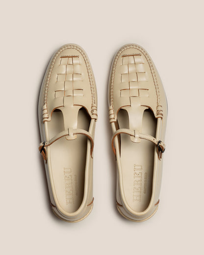 MAQUEDA - Interwoven T-Bar Loafer - Hereu Women