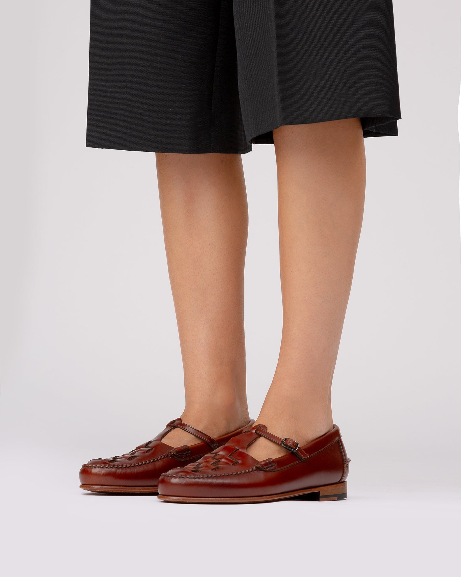MAQUEDA - Interwoven T-Bar Loafer - Hereu Women