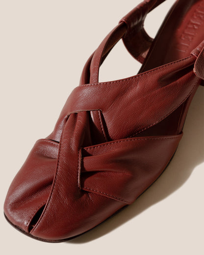 MAIA - Ruched Interlaced Sandal - Hereu Women