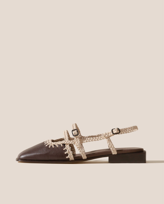 ADRATA - Woven Square-Toe Sandal - Hereu Women