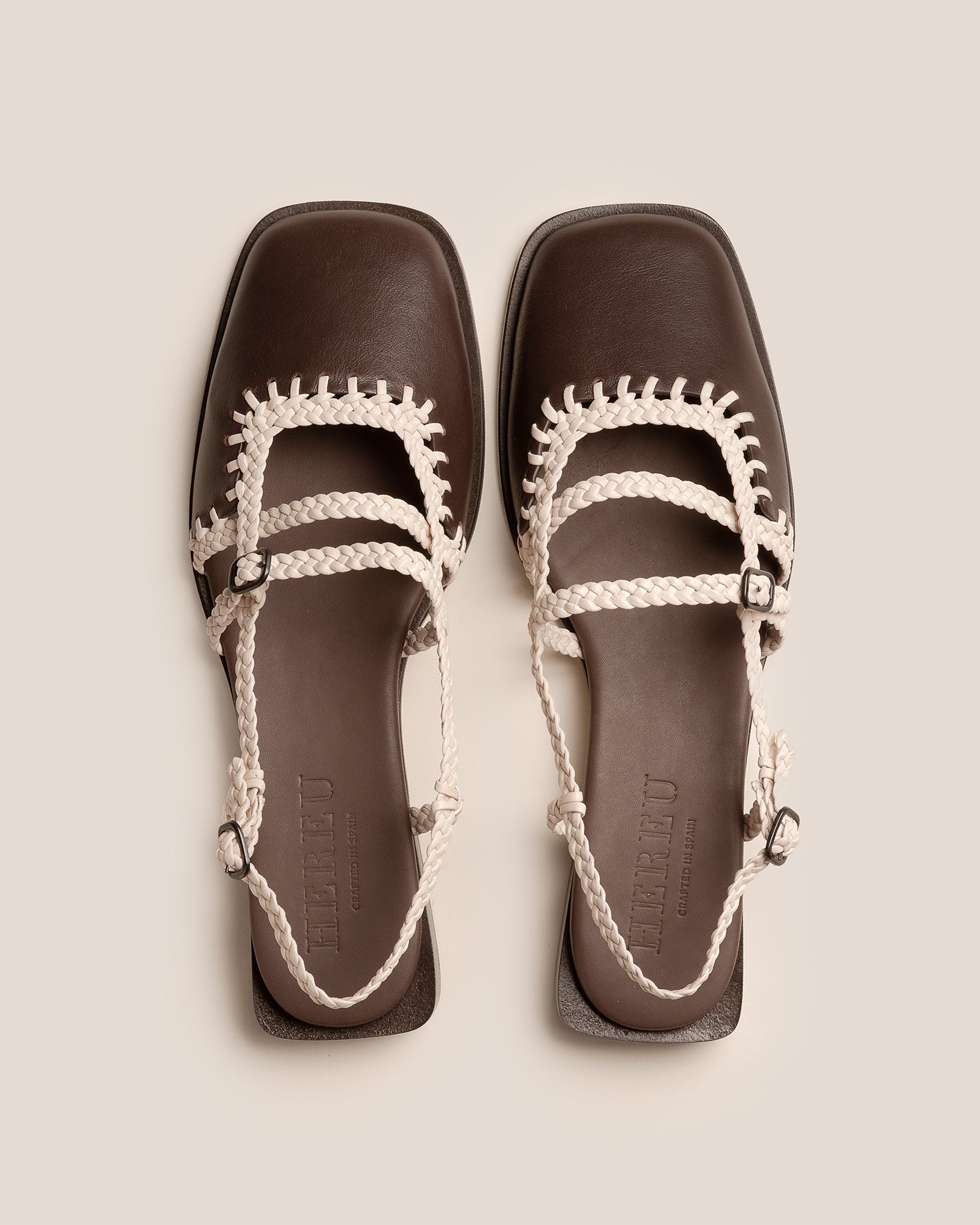 ADRATA - Woven Square-Toe Sandal - Hereu Women