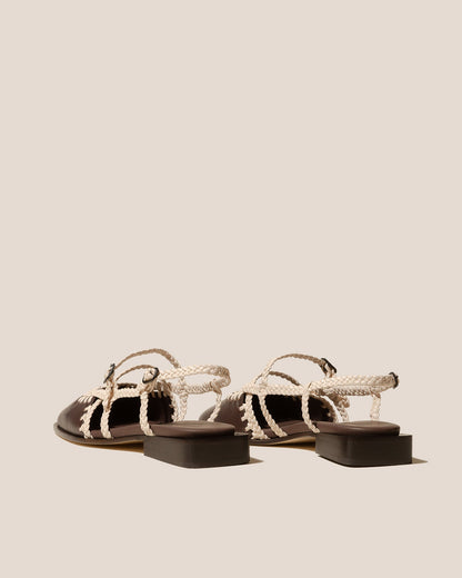 ADRATA - Woven Square-Toe Sandal - Hereu Women