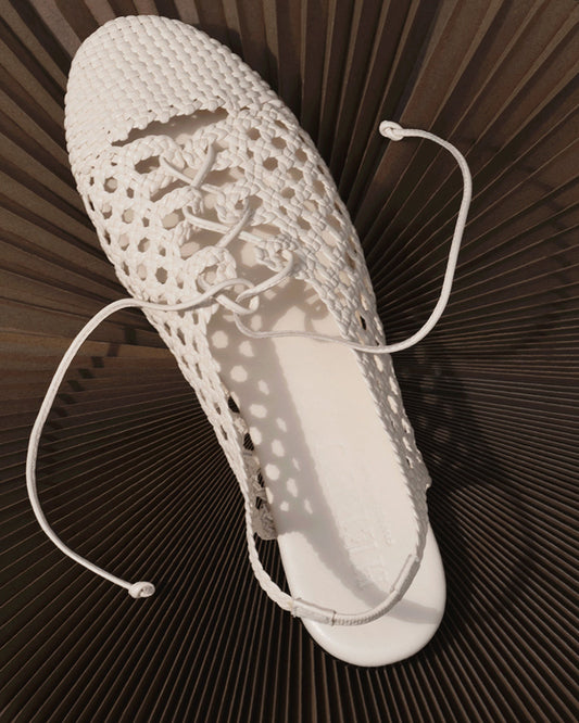 SARDANA - Lace-up Woven Slingback Sandal - Hereu Women