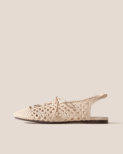 SARDANA - Lace-up Woven Slingback Sandal - Hereu Women