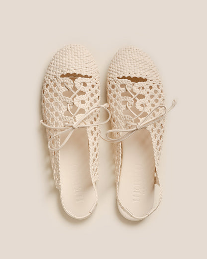 SARDANA - Lace-up Woven Slingback Sandal - Hereu Women