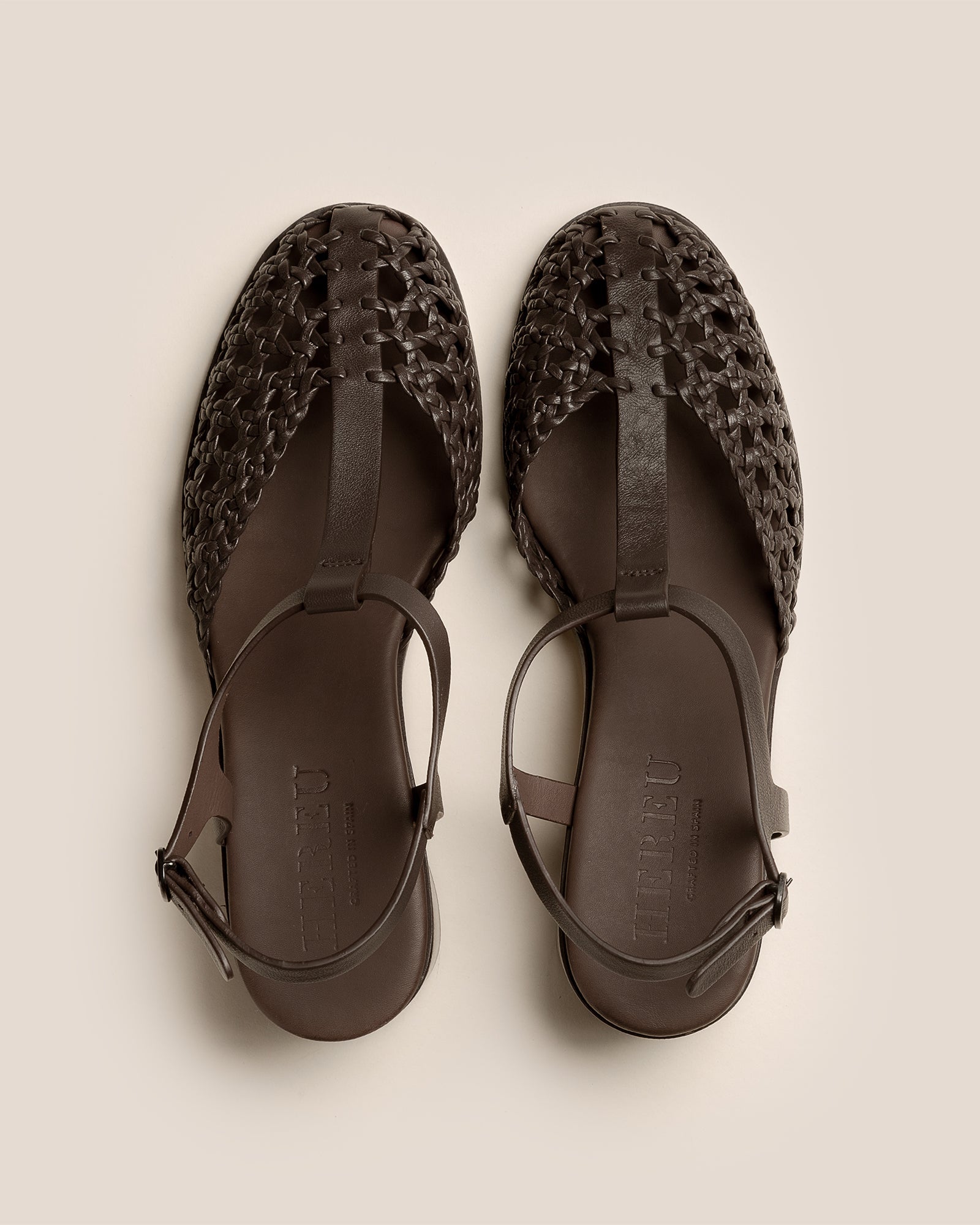 GABIA - Heeled Woven T-bar Sandal - Hereu Women