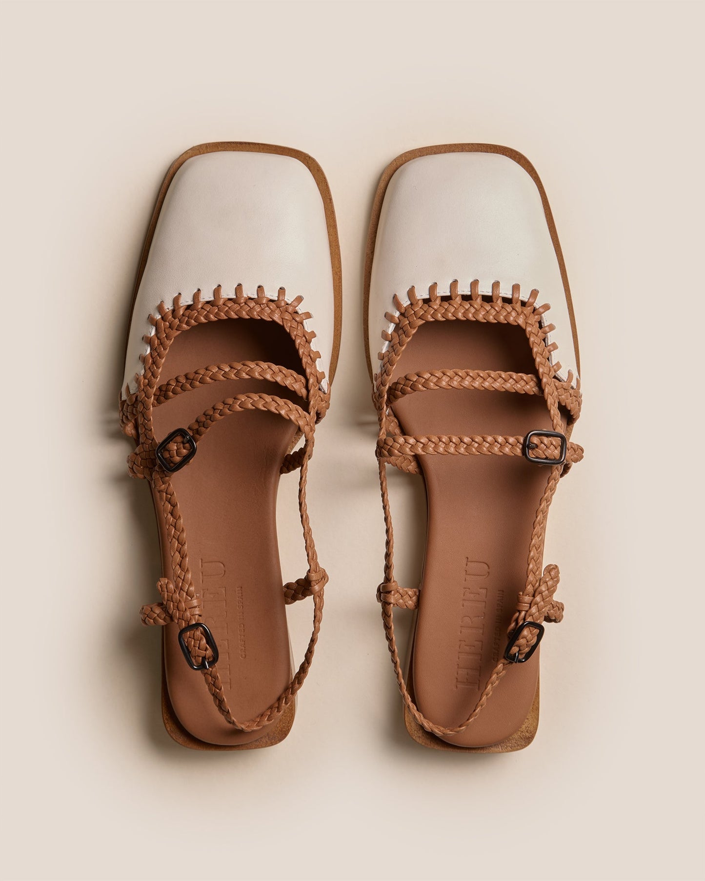 ADRATA - Woven Square-Toe Sandal - Hereu Women