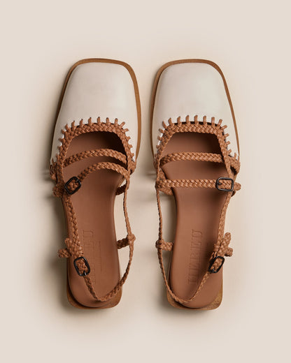 ADRATA - Woven Square-Toe Sandal - Hereu Women