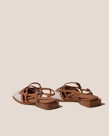 ADRATA - Woven Square-Toe Sandal - Hereu Women