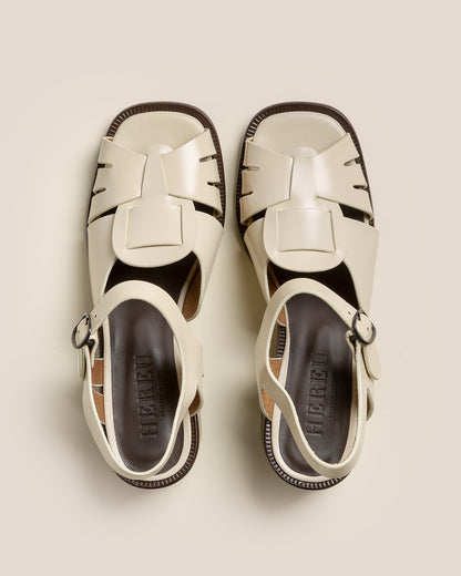 ANCORA SQUARED HEELED - Open-Toe Fisherman Sandal - Hereu Women