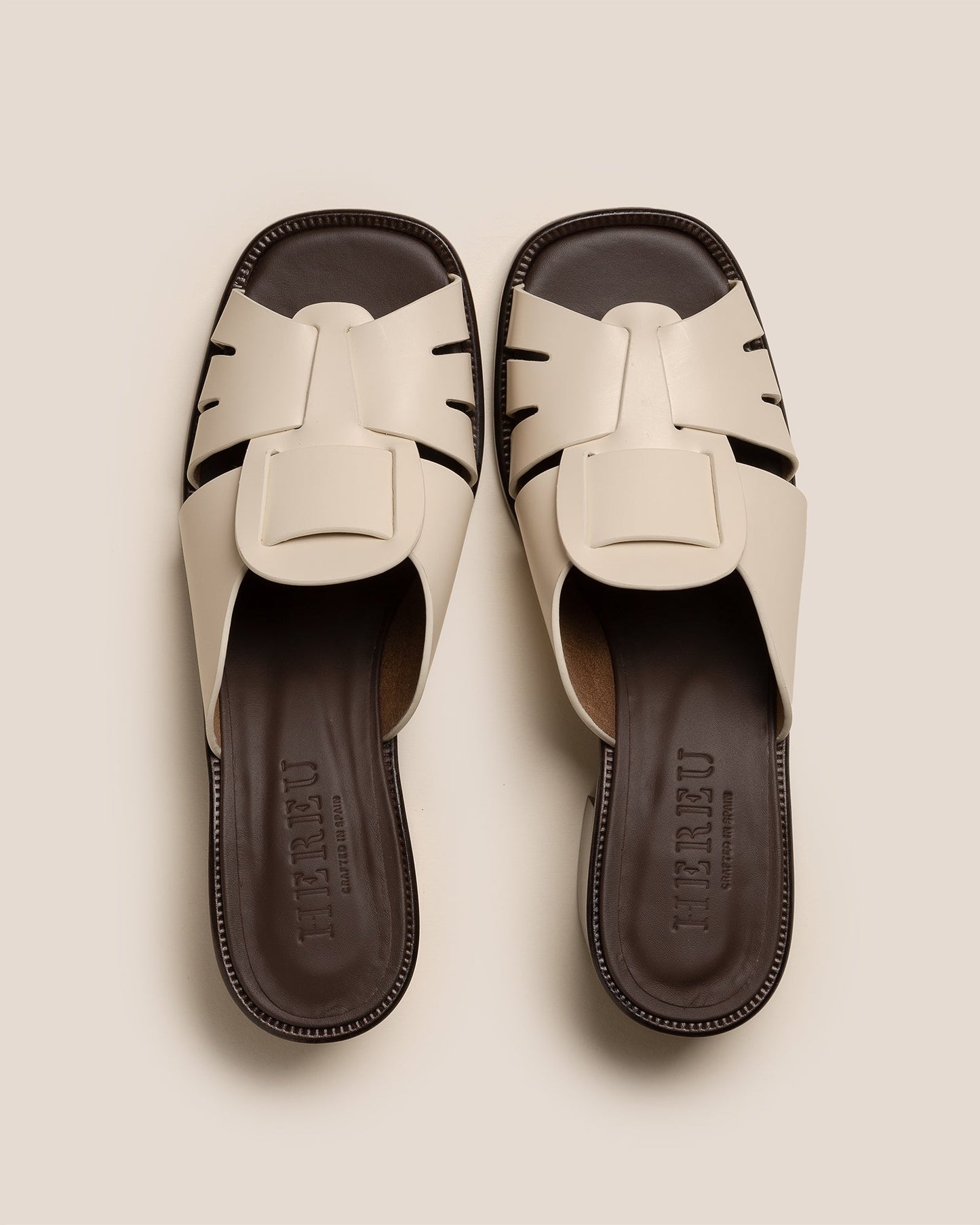 ANCORA SQUARED HEELED SLIDE - Heeled Fisherman Slide - Hereu Women