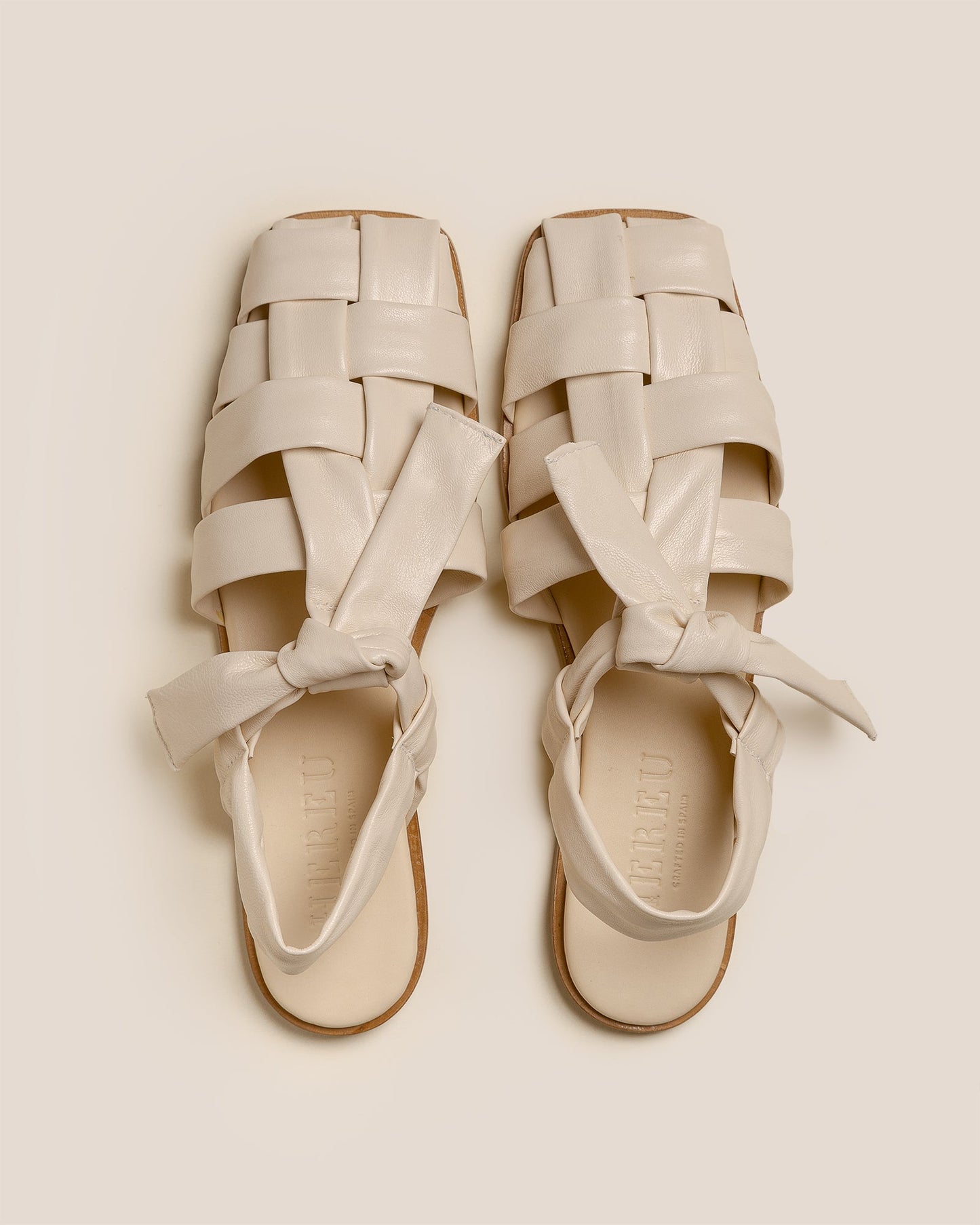BENA - Interwoven Knotted T-bar Sandal - Hereu Women