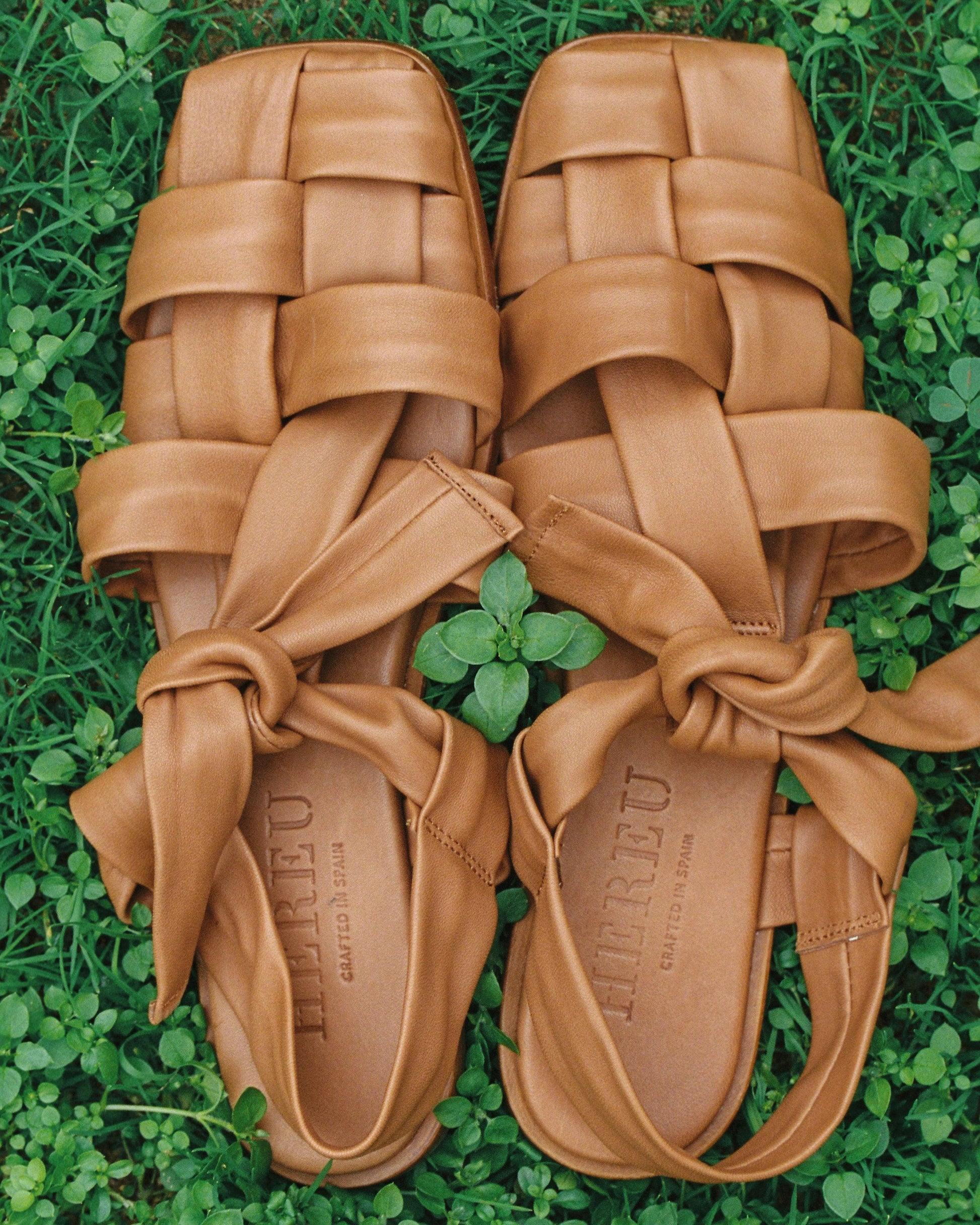 BENA - Interwoven Knotted T-bar Sandal - Hereu Women
