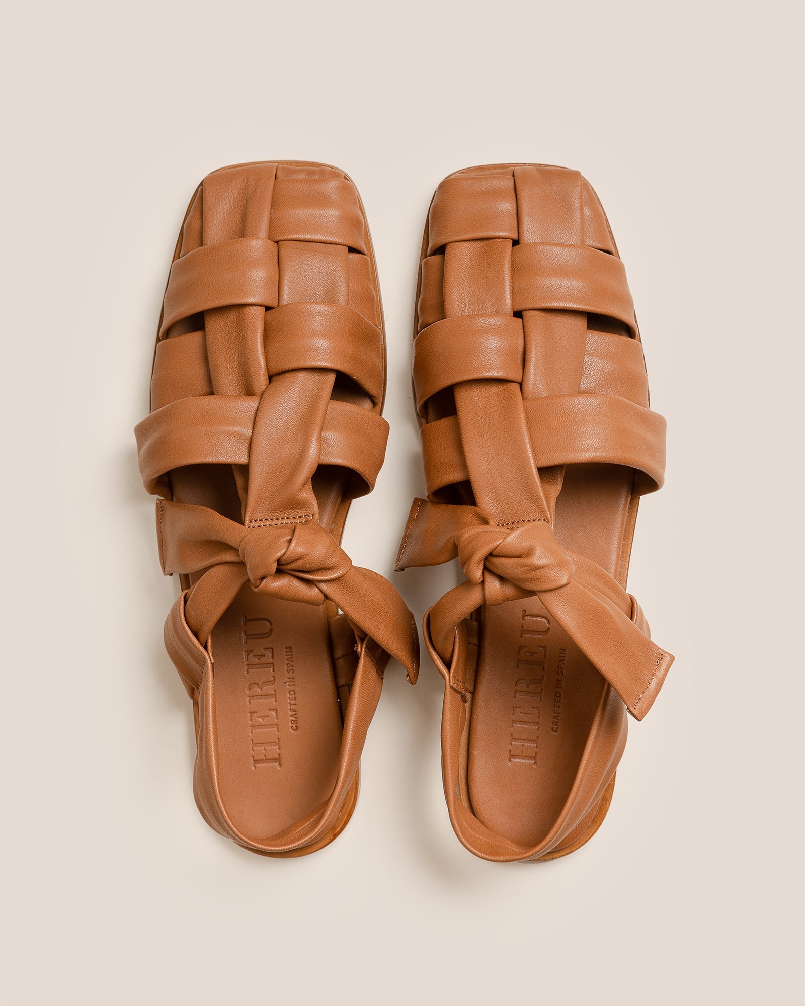 BENA - Interwoven Knotted T-bar Sandal - Hereu Women