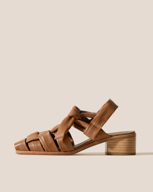 BENA HEELED - Interwoven Knotted T-bar Heeled Sandal - Hereu Women