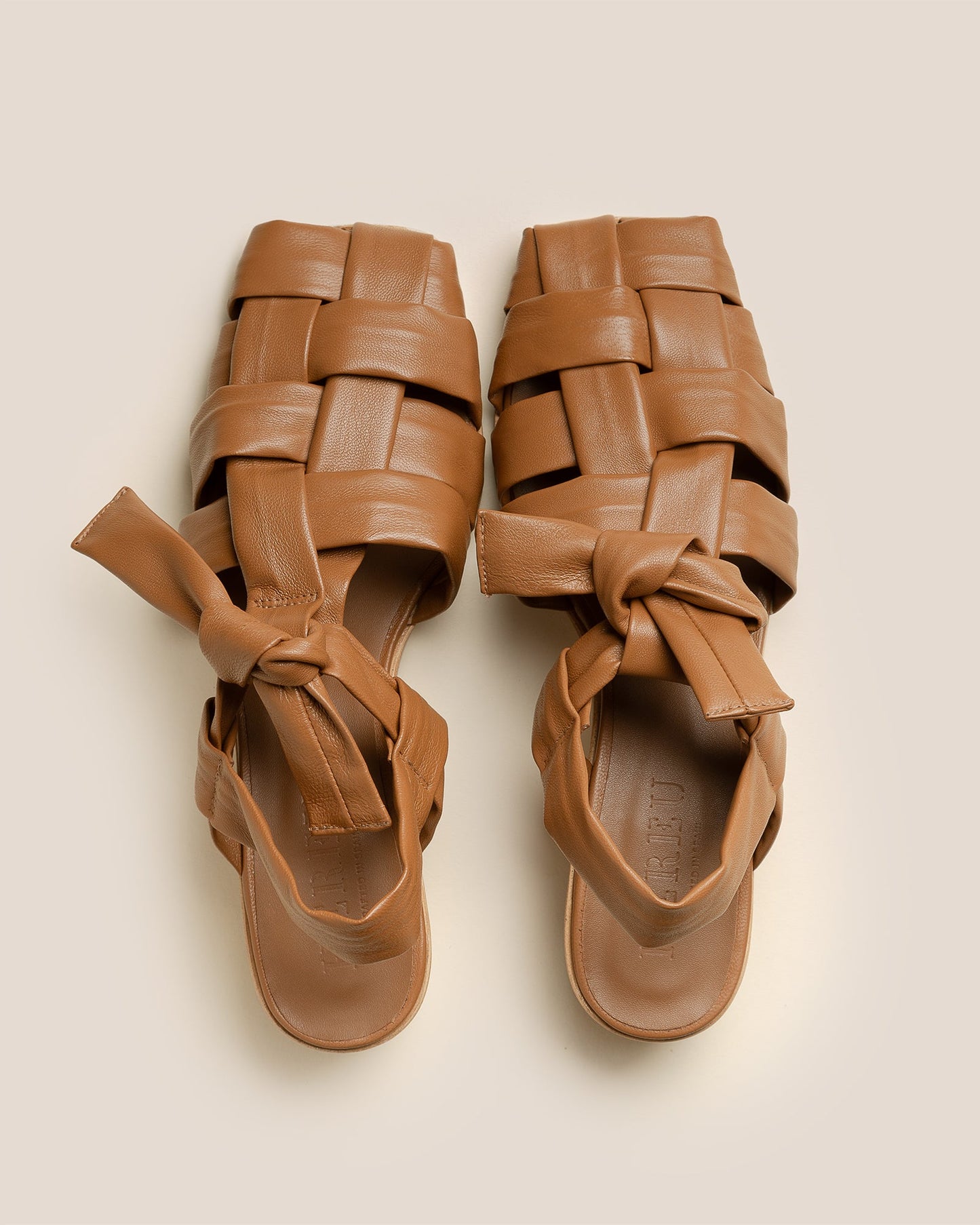 BENA HEELED - Interwoven Knotted T-bar Heeled Sandal - Hereu Women