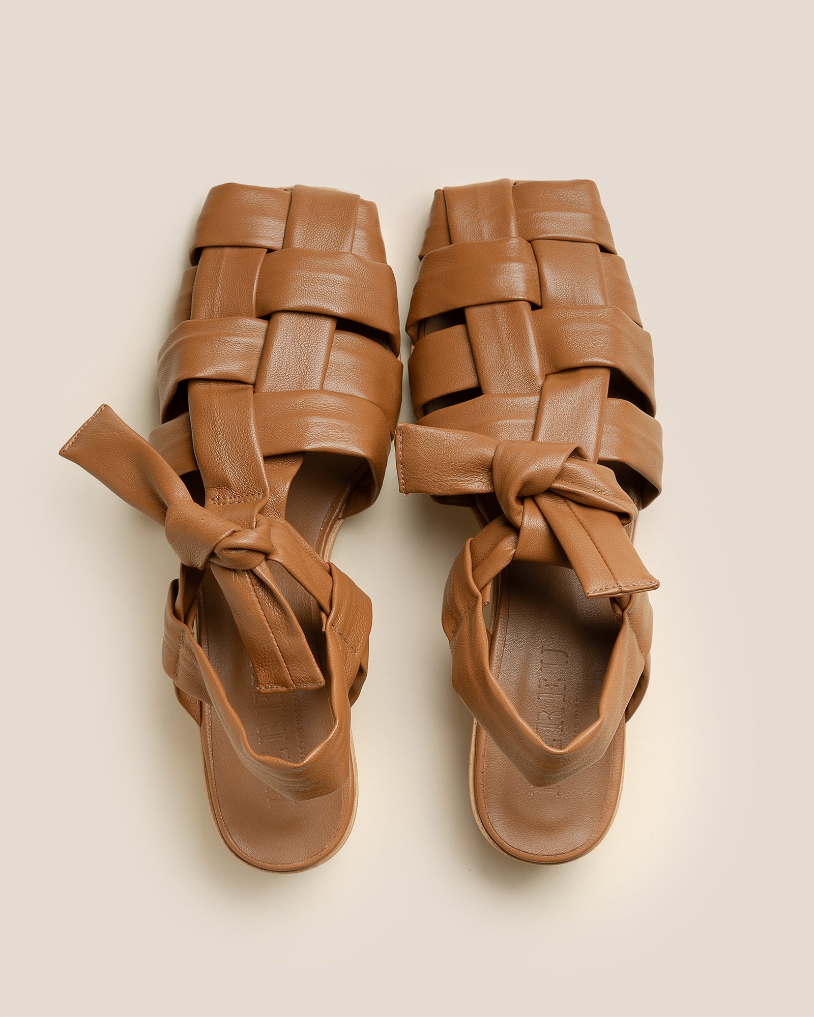 BENA HEELED - Interwoven Knotted T-bar Heeled Sandal - Hereu Women