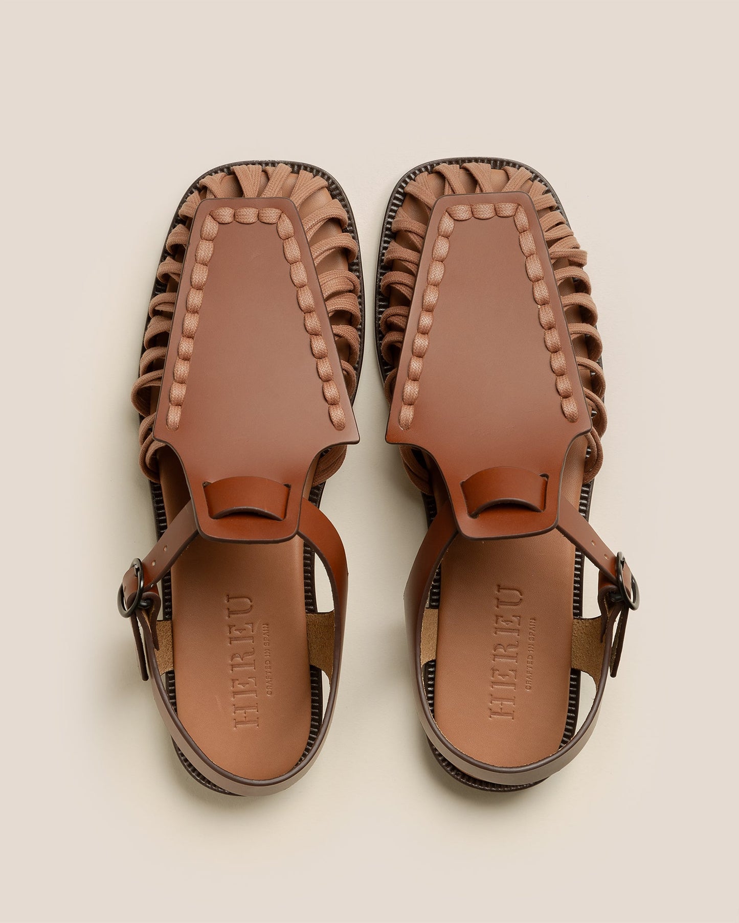 ALARO - Square-Toe T-bar Sandal - Hereu Women