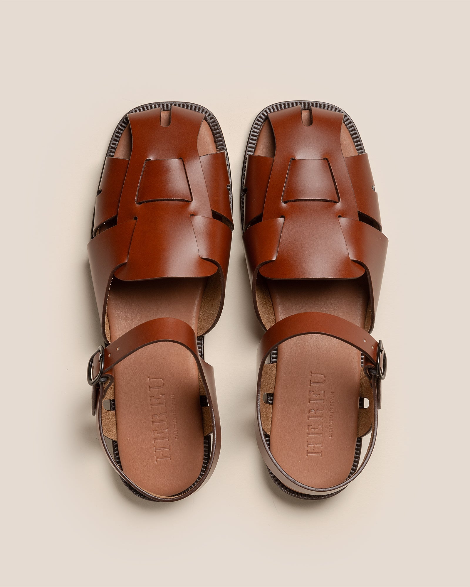 PEDRA - Squared Closed-Toe Fisherman Sandal - Hereu Women