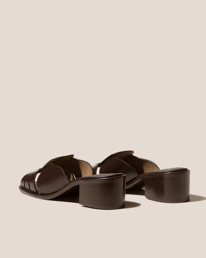 ANCORA SQUARED HEELED SLIDE - Heeled Fisherman Slide - Hereu Women