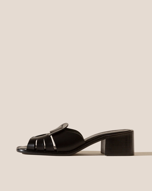 ANCORA SQUARED HEELED SLIDE - Heeled Fisherman Slide - Hereu Women