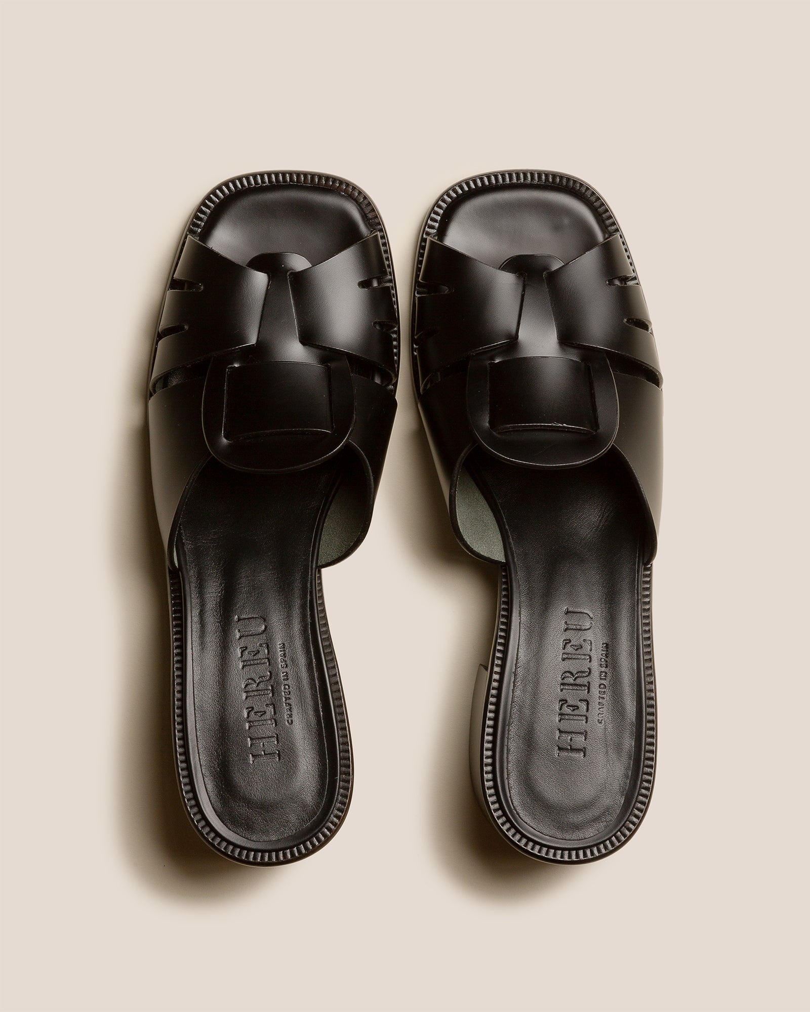 ANCORA SQUARED HEELED SLIDE - Heeled Fisherman Slide - Hereu Women