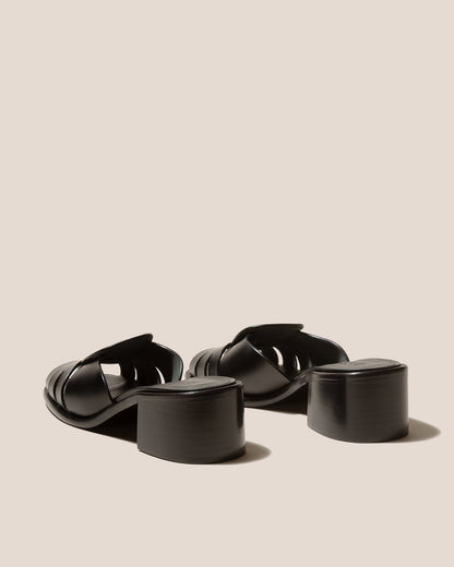 ANCORA SQUARED HEELED SLIDE - Heeled Fisherman Slide - Hereu Women