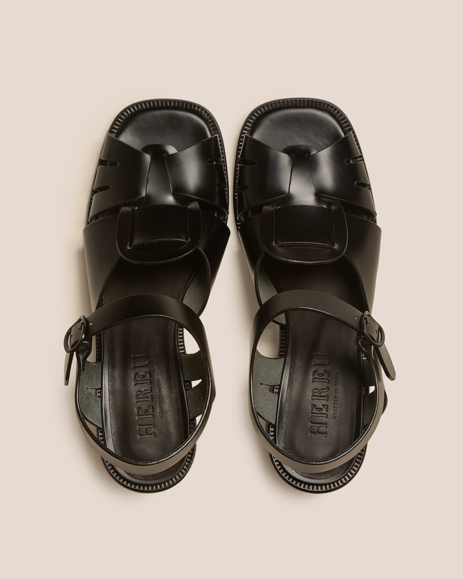ANCORA SQUARED HEELED - Open-Toe Fisherman Sandal - Hereu Women