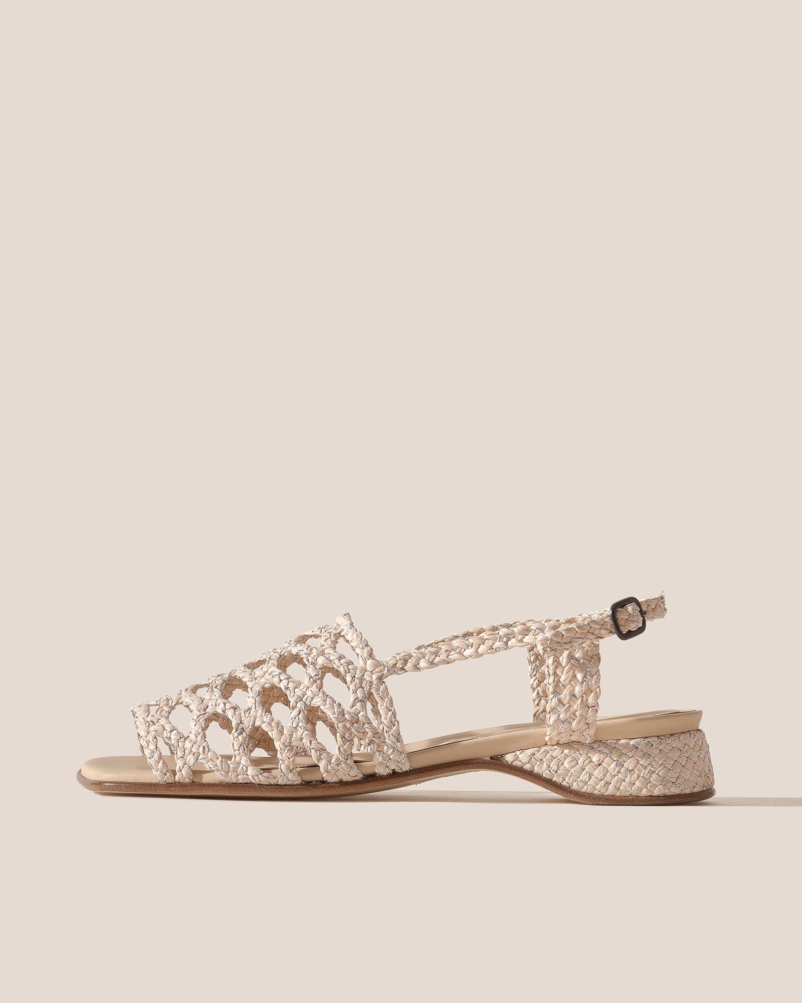 ALZIRA RAFFIA LUREX - Woven Slingback Sandal - Hereu Women