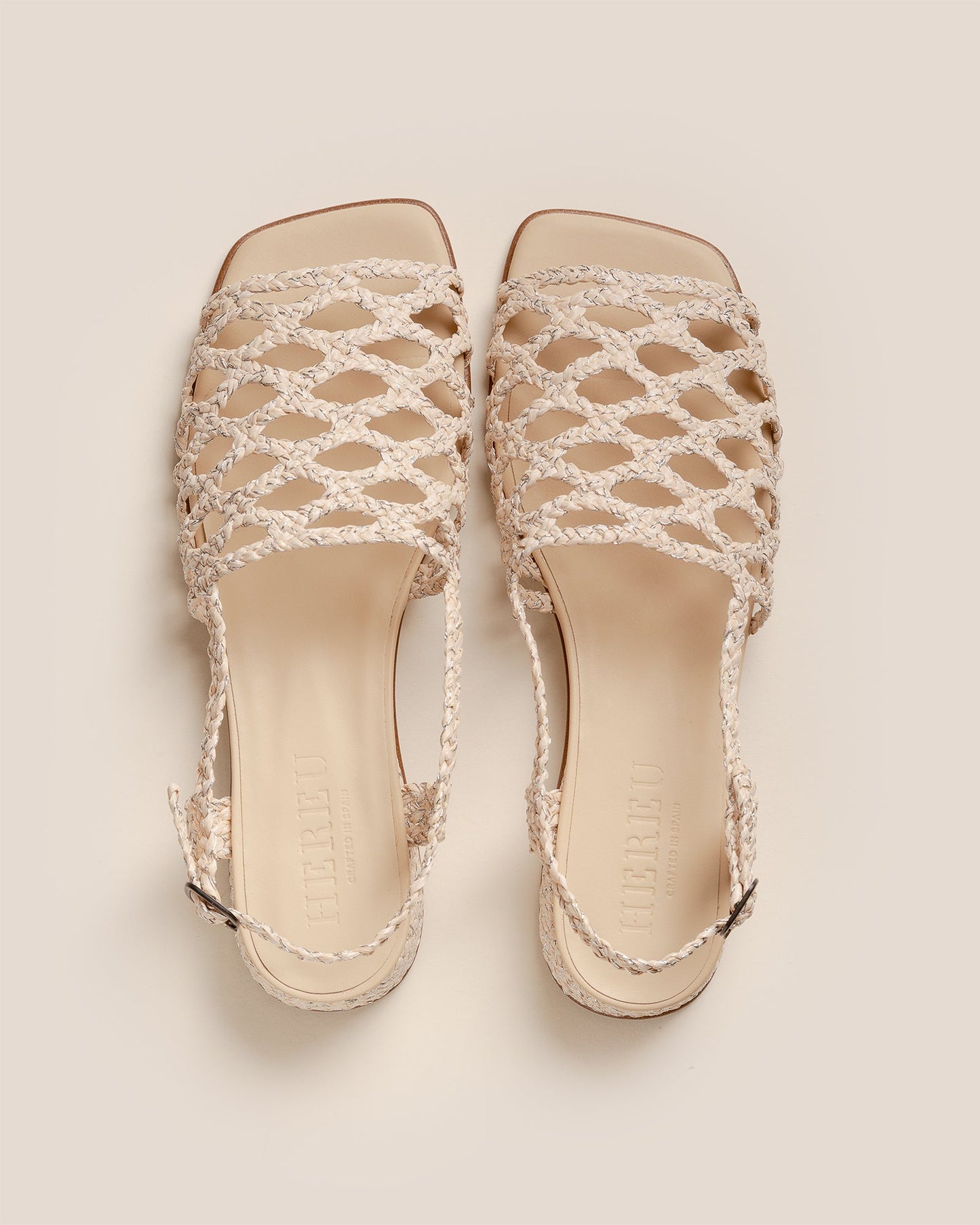 ALZIRA RAFFIA LUREX - Woven Slingback Sandal - Hereu Women