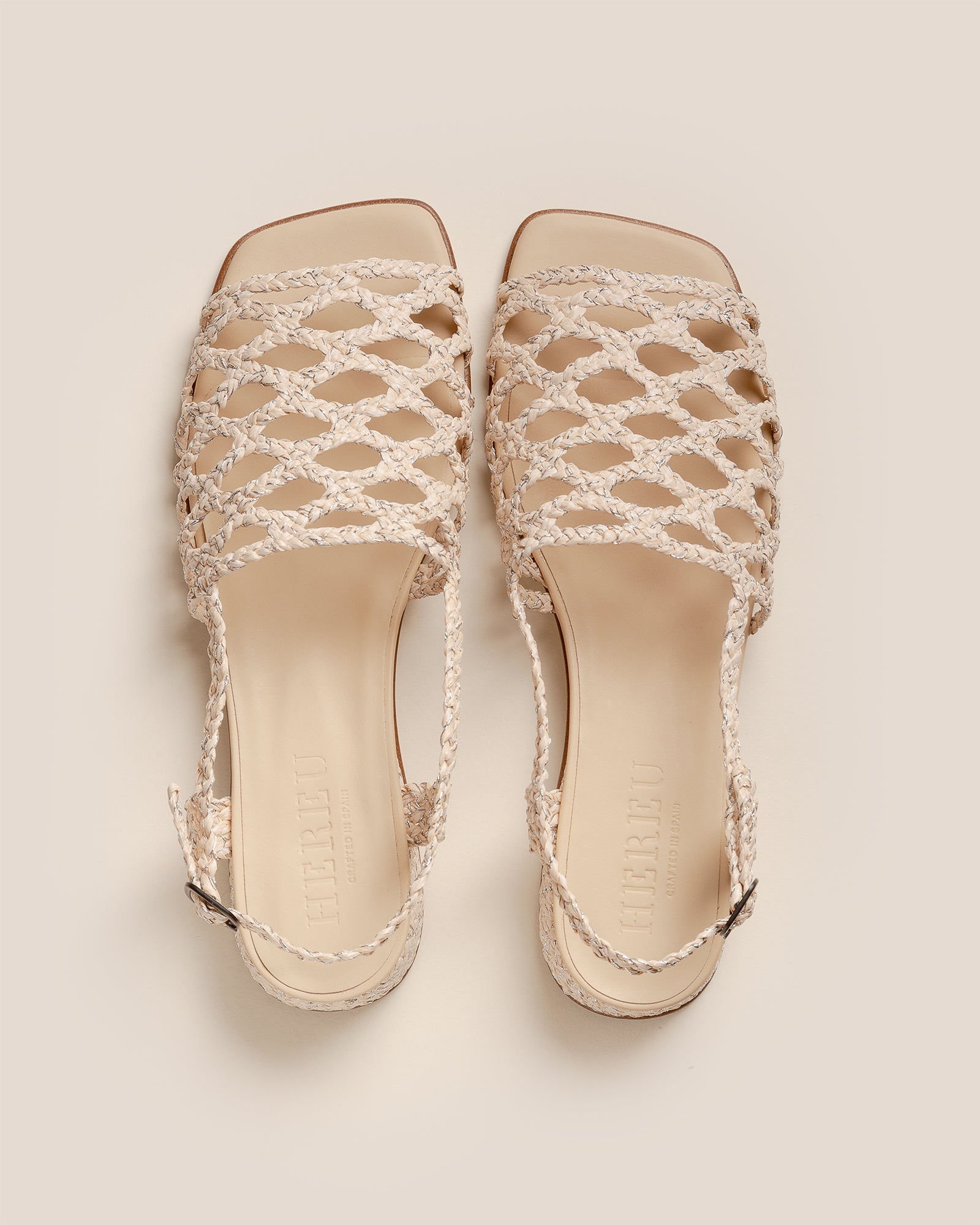 ALZIRA RAFFIA LUREX - Woven Slingback Sandal - Hereu Women