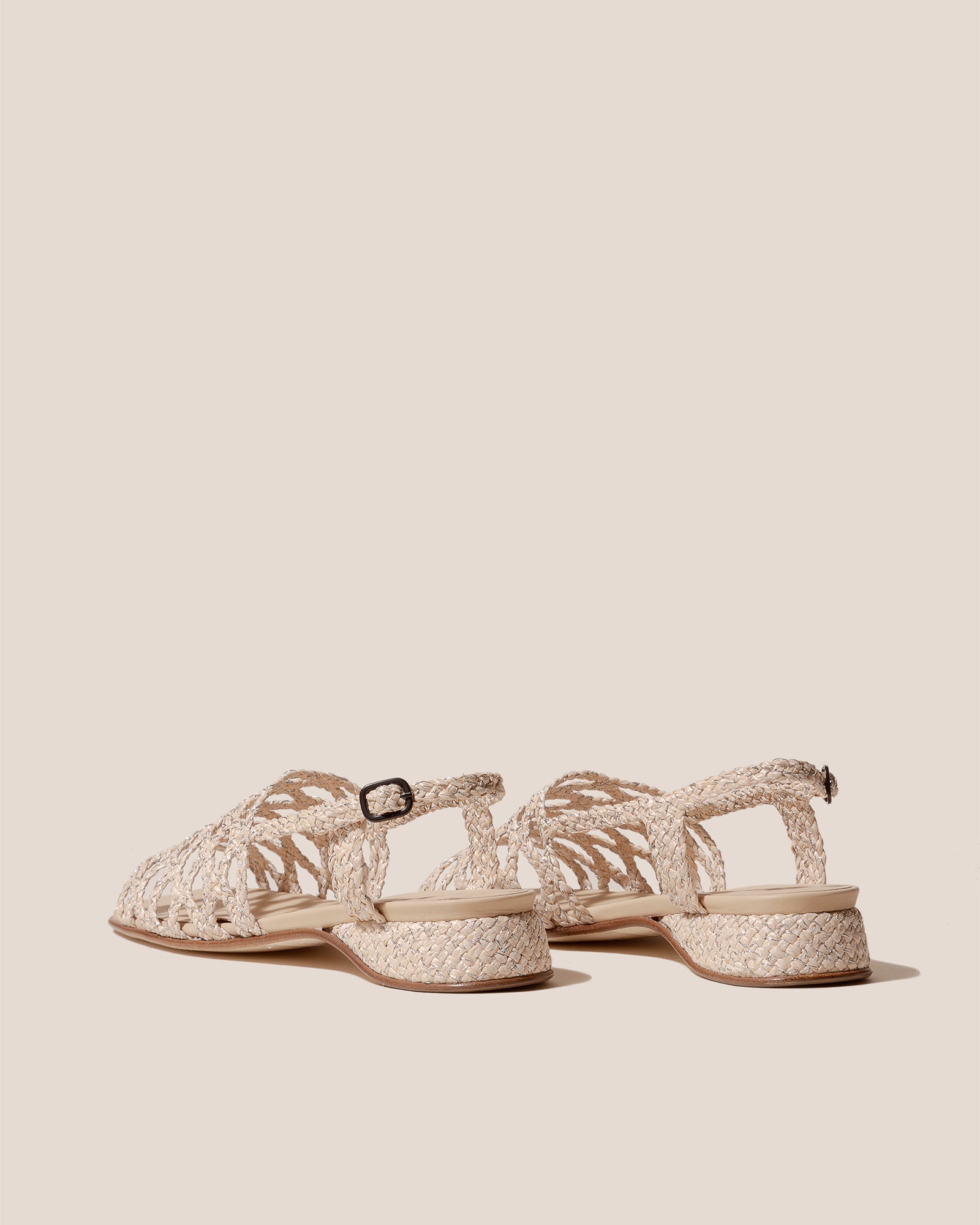 ALZIRA RAFFIA LUREX - Woven Slingback Sandal - Hereu Women