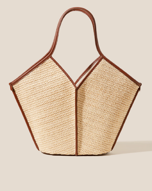 CALELLA RAFFIA - Leather-trimmed Tote Bag - Hereu Women|Men